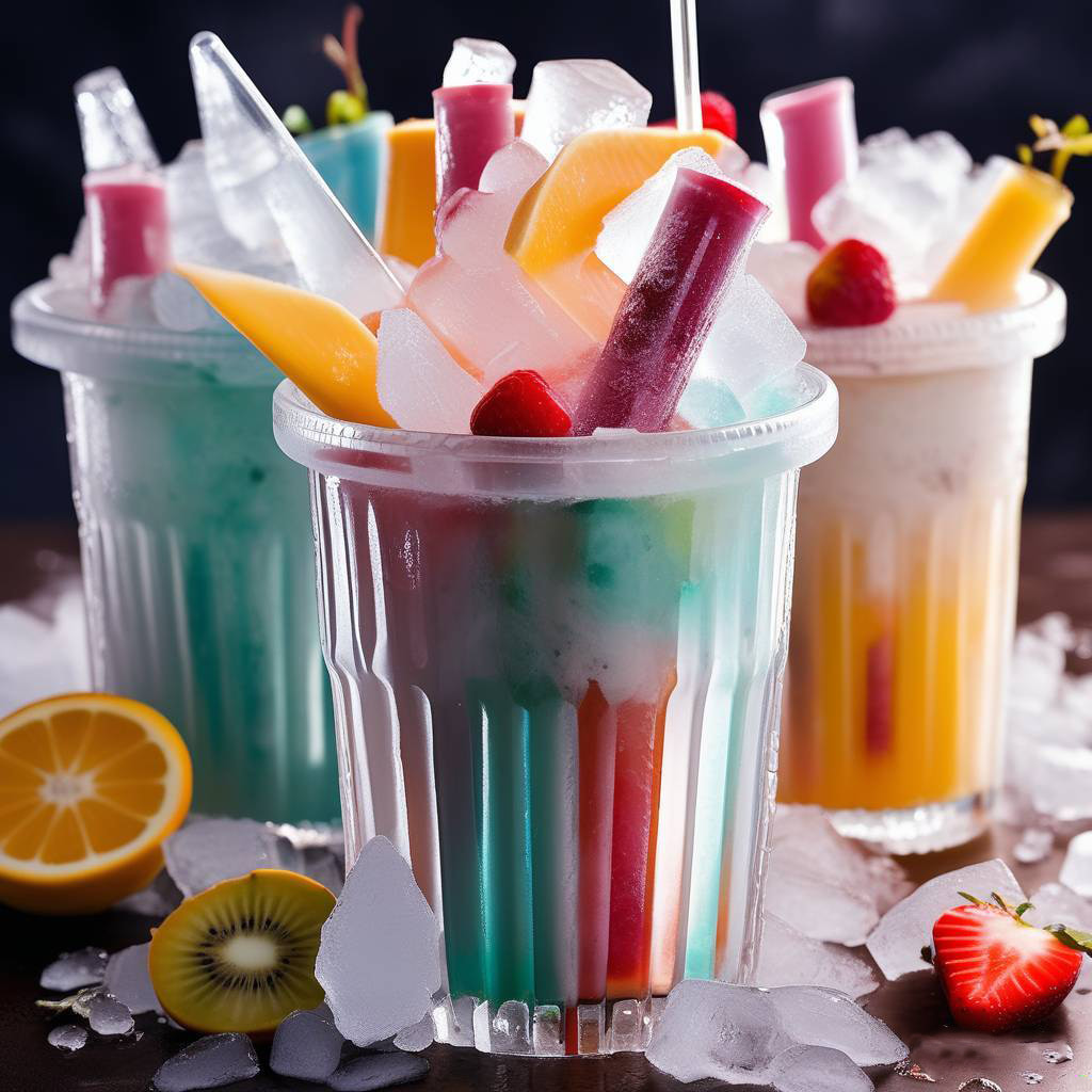 Presentamos una nueva forma de disfrutar bebidas heladas personalizadas: envases de plástico para hielo comestible