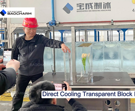 Máquina para fabricar hielo en bloques transparentes de enfriamiento directo de alta calidad