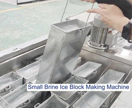 Máquina pequeña para hacer bloques de hielo en salmuera