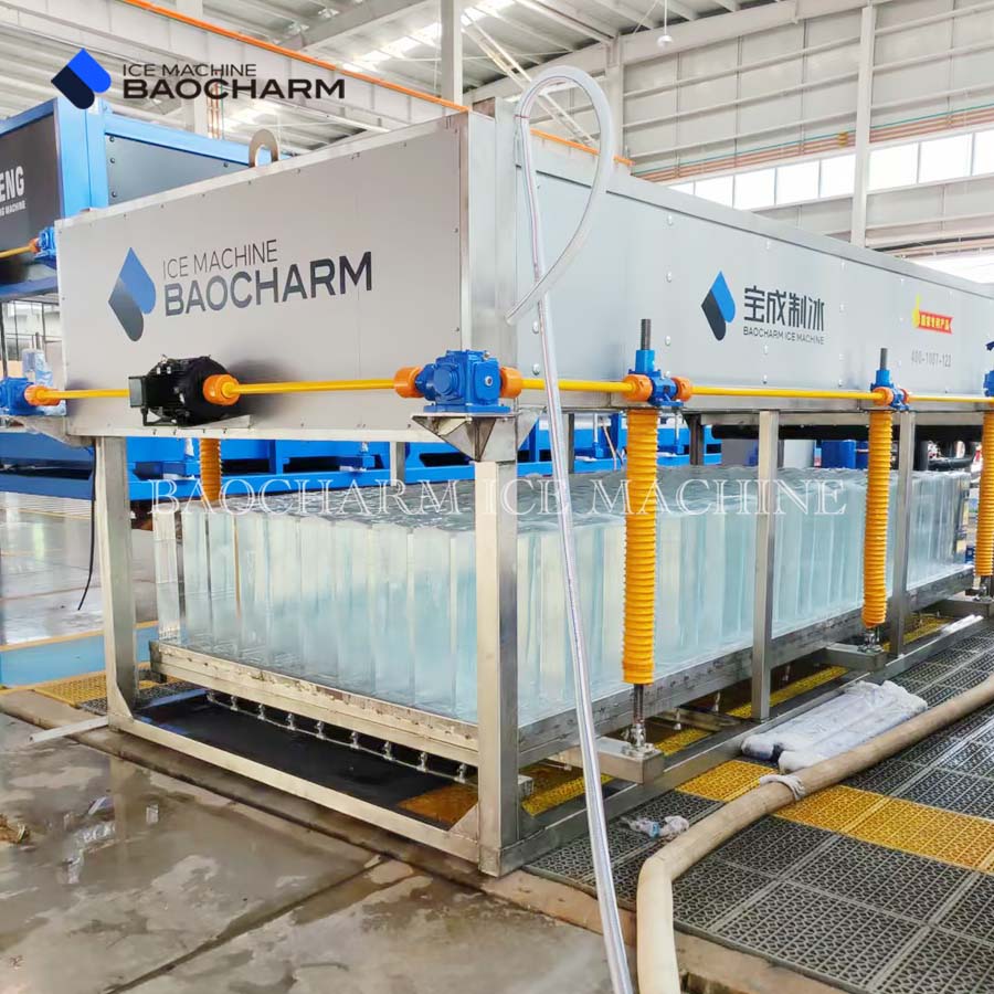 Máquina de hielo en bloques transparentes de enfriamiento directo BAOCHARM de 6 toneladas